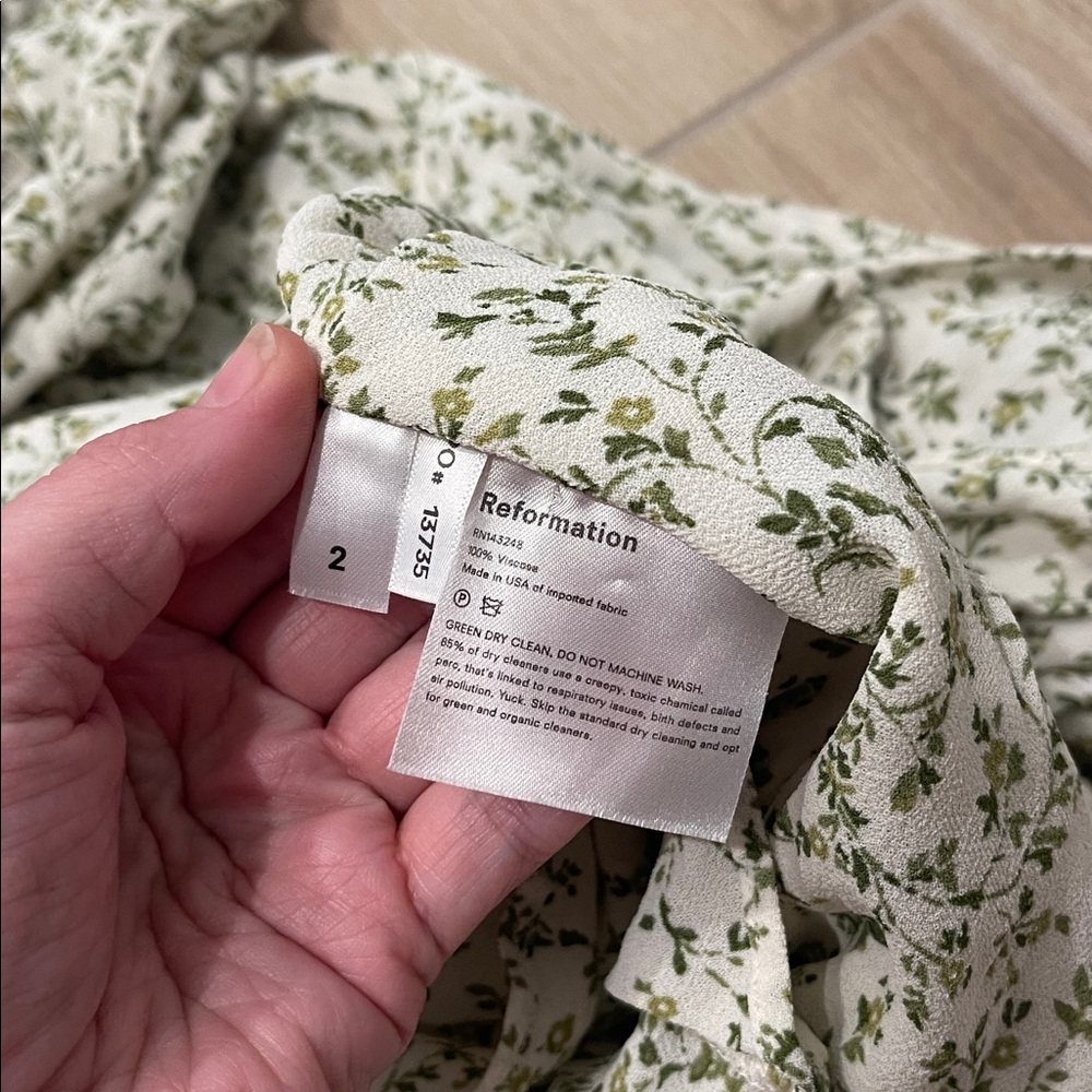 Reformation Bondi Floral Dress In color Ivy Sz 2 - Picture 7 of 11